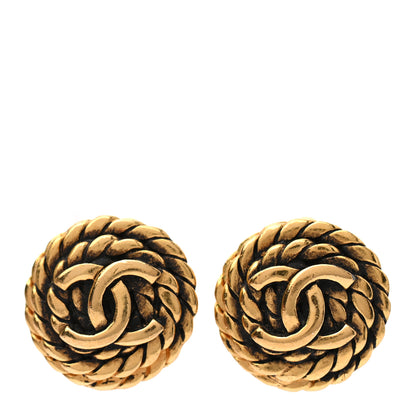 Chanel CC Clip On Earrings Gold 1 of 4