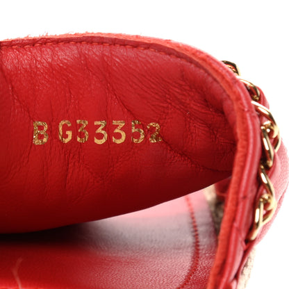 Chanel Lambskin Quilted CC Espadrille Slip On Sandals 39 Red 10 of 11