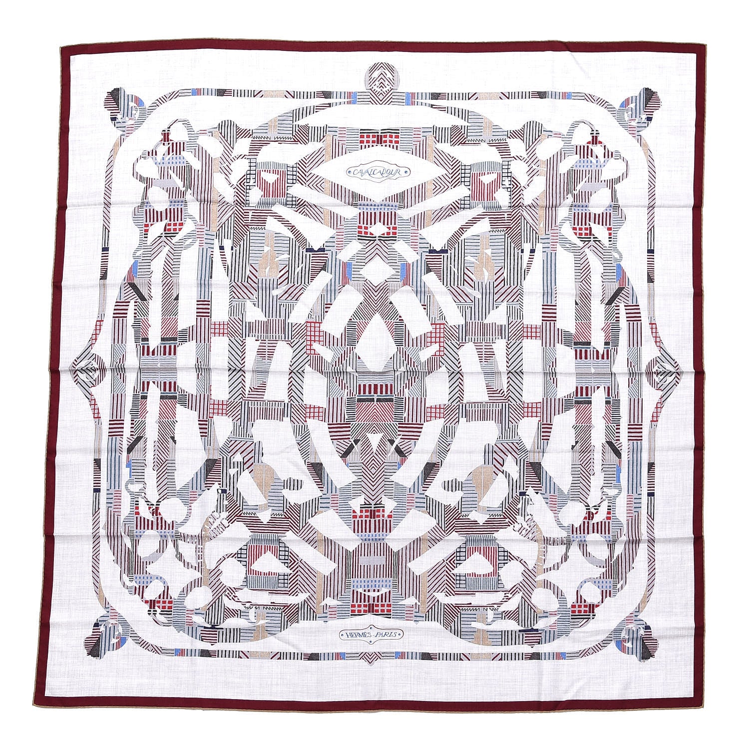 Hermes Cashmere Silk Cavalcadour Shawl 140 1 of 6