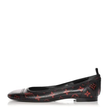 Louis Vuitton Monogram Infrarouge New Revival Ballerina Flats 40 Black 1 of 8