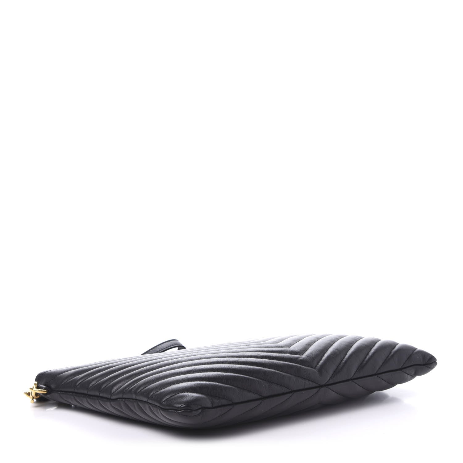Saint Laurent Calfskin Matelasse Monogram Cassandre Tablet Pouch Black 4 of 10