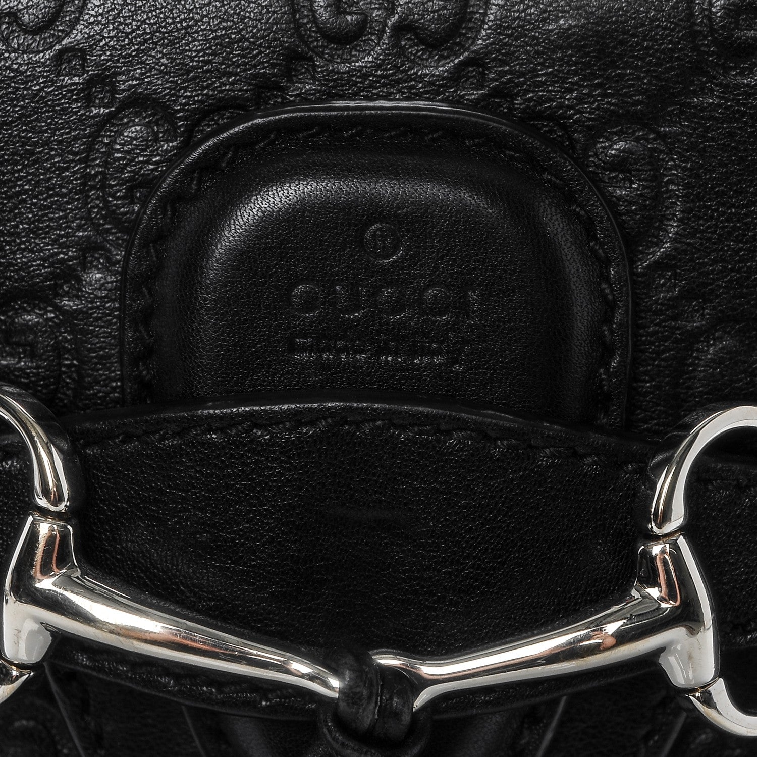Gucci Guccissima Small Emily Shoulder Bag Black 6 of 7