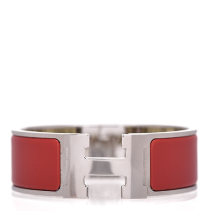 Hermes Enamel Wide Clic Clac H Bracelet PM Rouge Vif 1 of 5