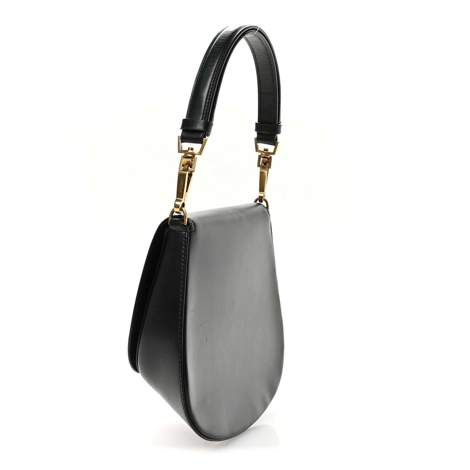 Saint Laurent Box Calfskin Mini Voltaire Top Handle Bag Black 3 of 11