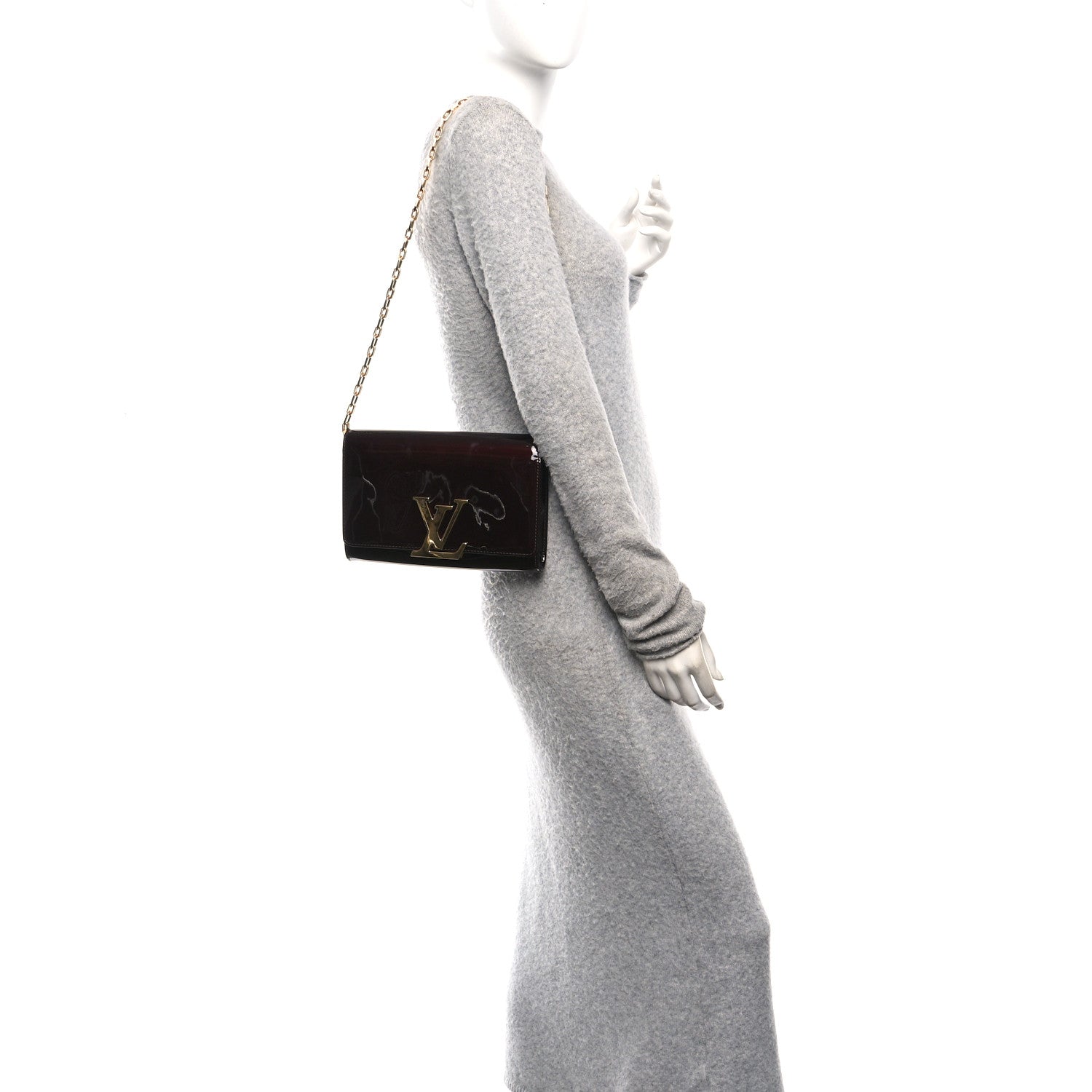 Louis Vuitton Patent Chain Louise GM Amarante 2 of 10