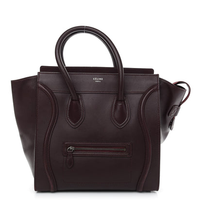 Celine Smooth Calfskin Mini Luggage Burgundy 1 of 11