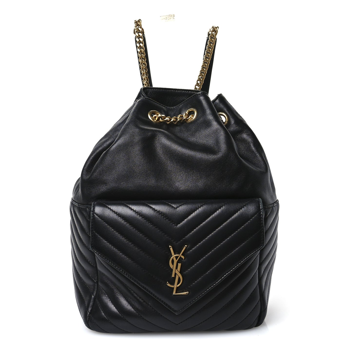 Lambskin Matelasse Monogram Joe Backpack Black