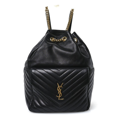 Saint Laurent Lambskin Matelasse Monogram Joe Backpack Black 1 of 11