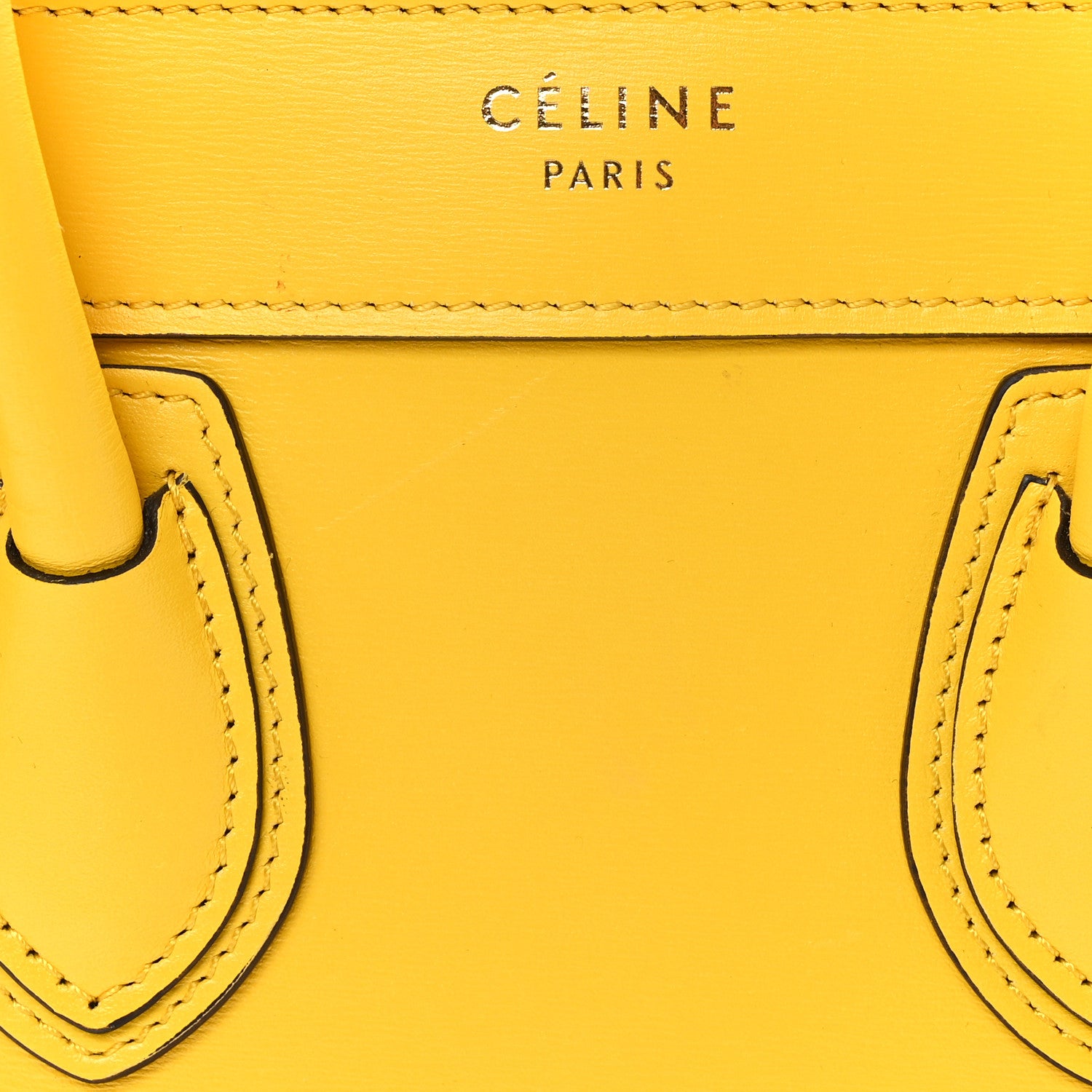 Celine Smooth Calfskin Nano Luggage Yellow 7 of 10