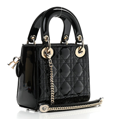 Christian Dior Patent Cannage Mini Lady Dior Black 2 of 10