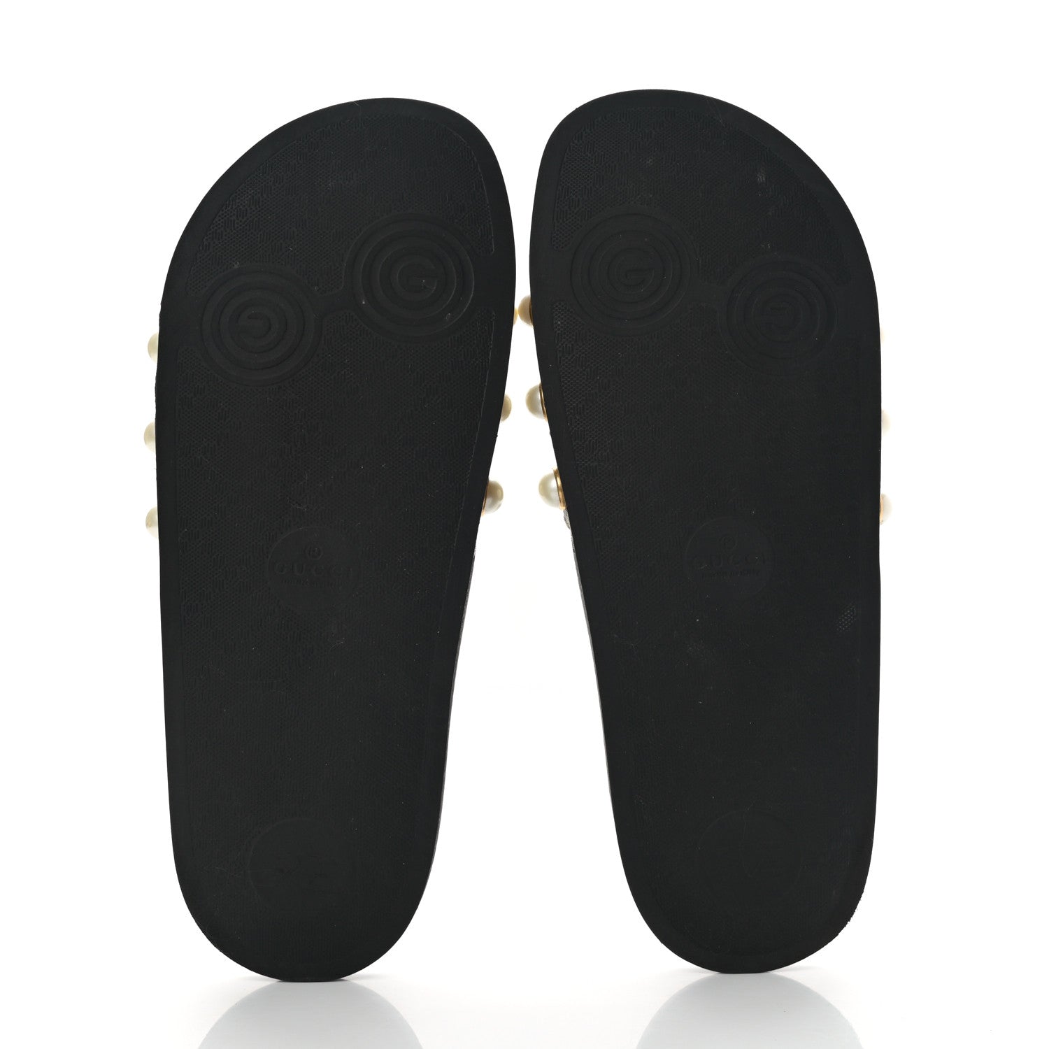Gucci GG Supreme Monogram Pearls Slide Sandals 41 Beige 5 of 13