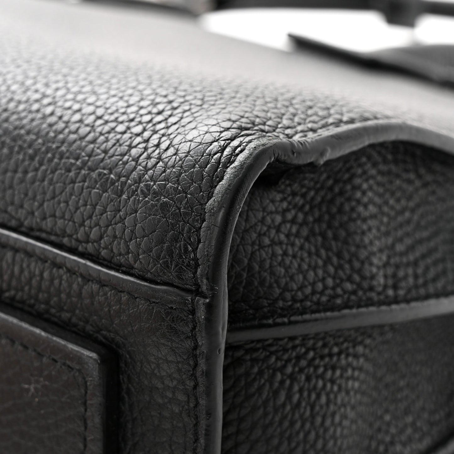 Grained Calfskin Baby Sac De Jour Souple Black