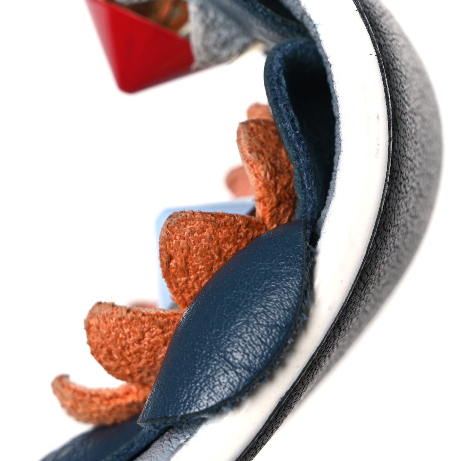 Fendi Vitello Dolce Flowerland Bi-Color Studded Strap You Blue Multicolor 5 of 5