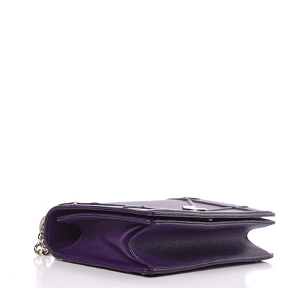 Christian Dior Grained Calfskin Medium Diorama Flap Bag Purple 4 of 10