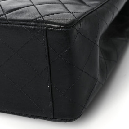 Chanel Lambskin Quilted XL Jumbo Single Flap Black 9 of 10