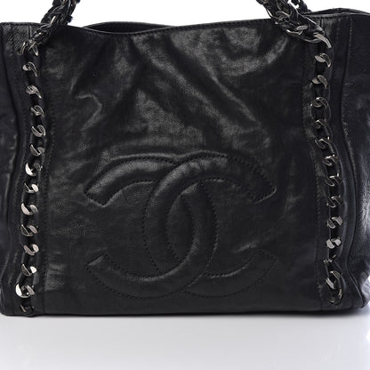 Chanel Glazed Calfskin Modern Chain Tote Black 8 of 12