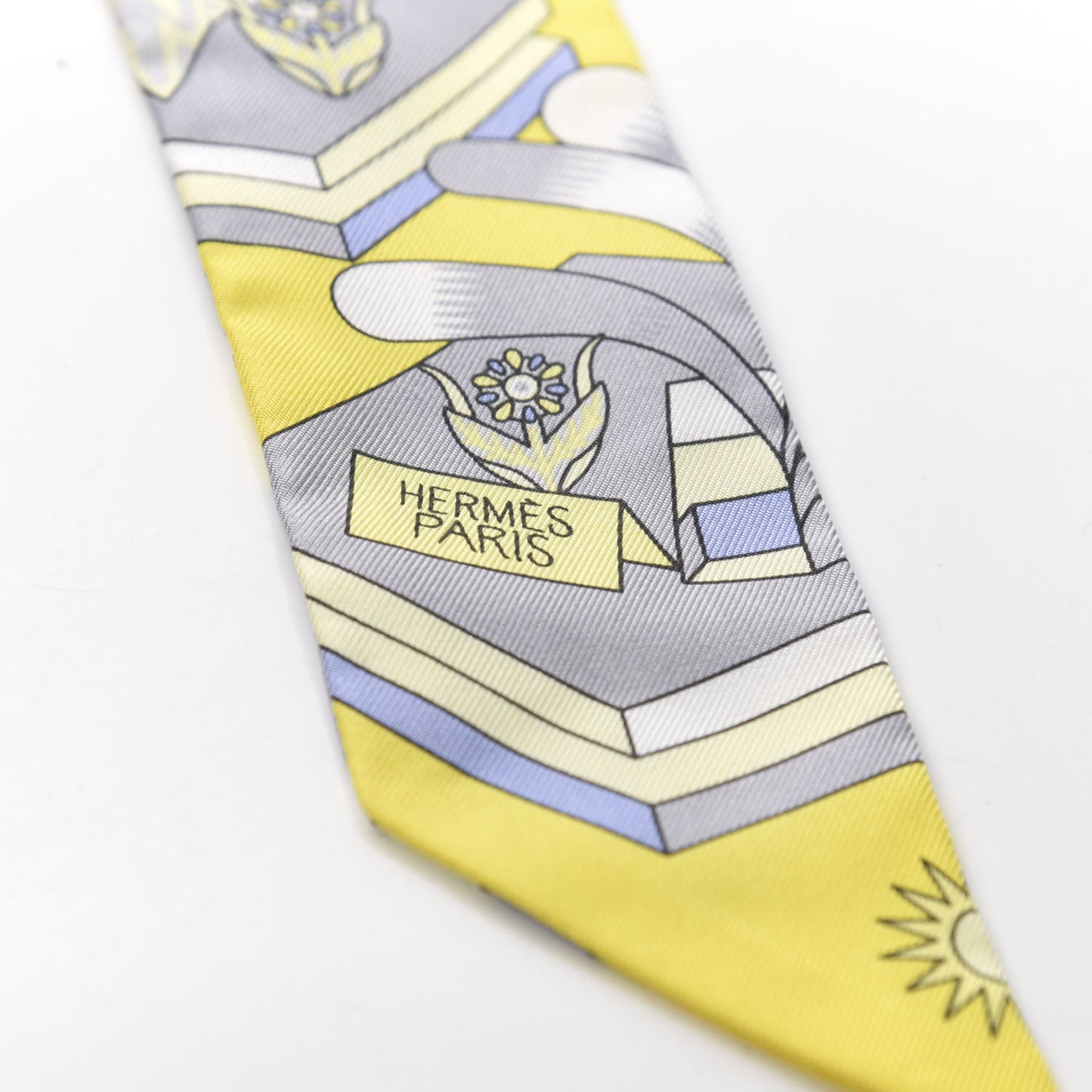 Silk La Source de Pegase Twilly Jaune Vif Gris Perle