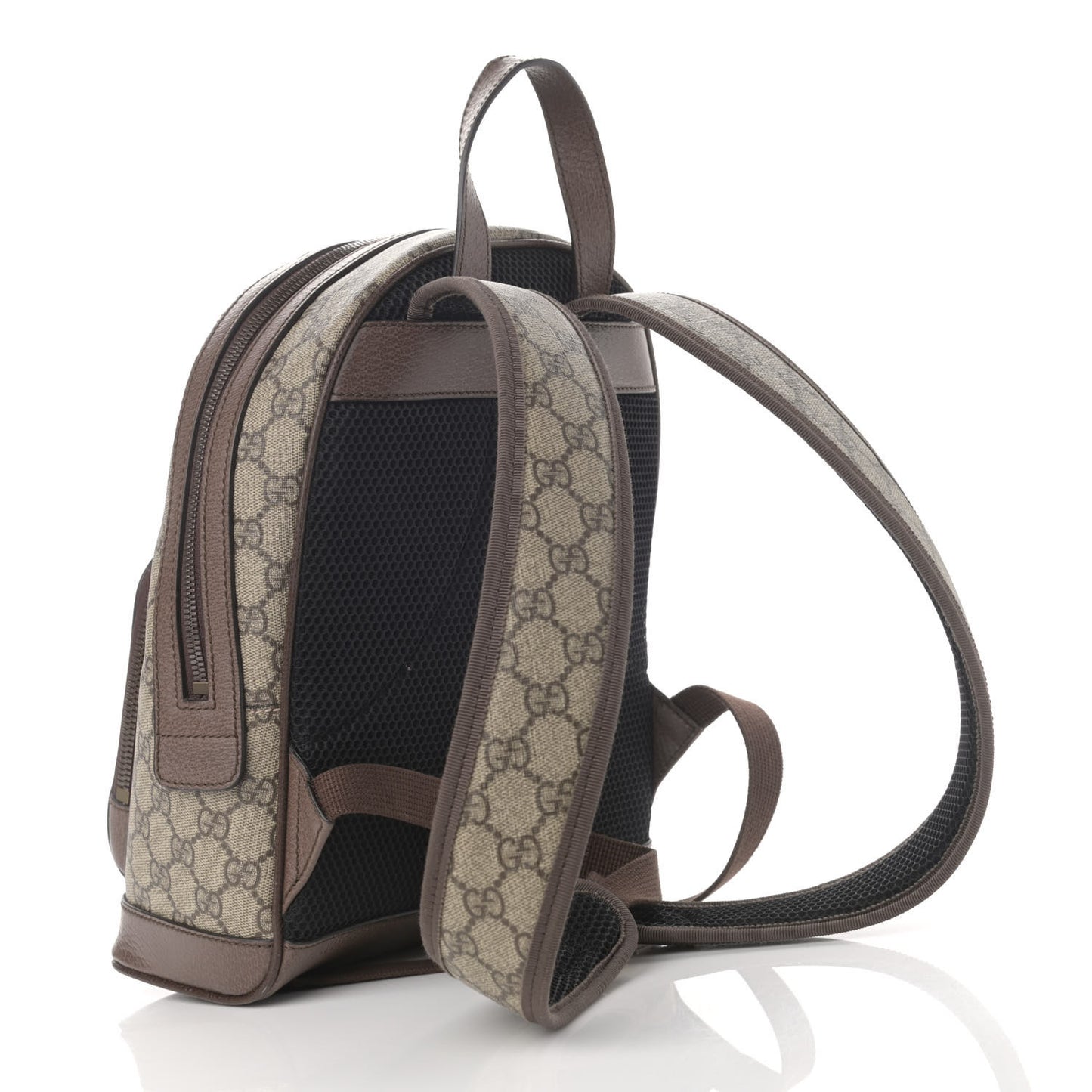 GG Supreme Monogram Calfskin Web Small Ophidia Day Backpack Beige Ebony New Acero
