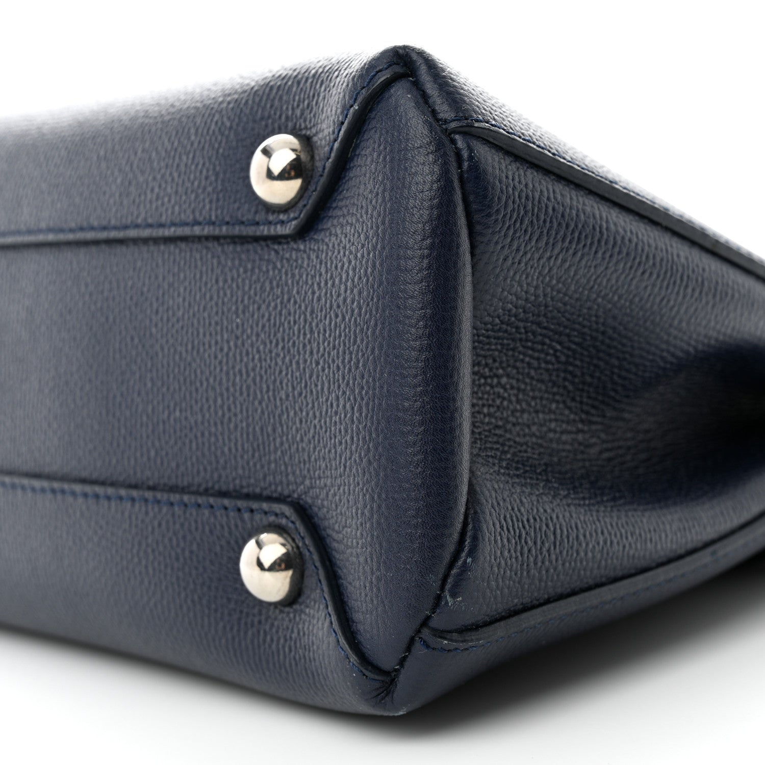 Burberry Grainy Calfskin House Check Small Banner Tote Regency Blue 10 of 13