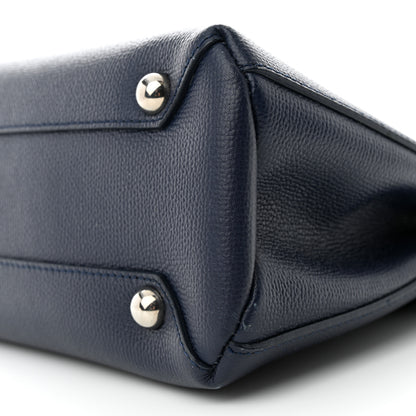 Burberry Grainy Calfskin House Check Small Banner Tote Regency Blue 10 of 13