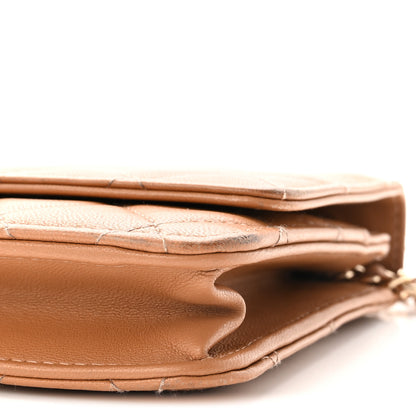 Chanel Lambskin Quilted Trendy CC Wallet On Chain WOC Beige 11 of 11