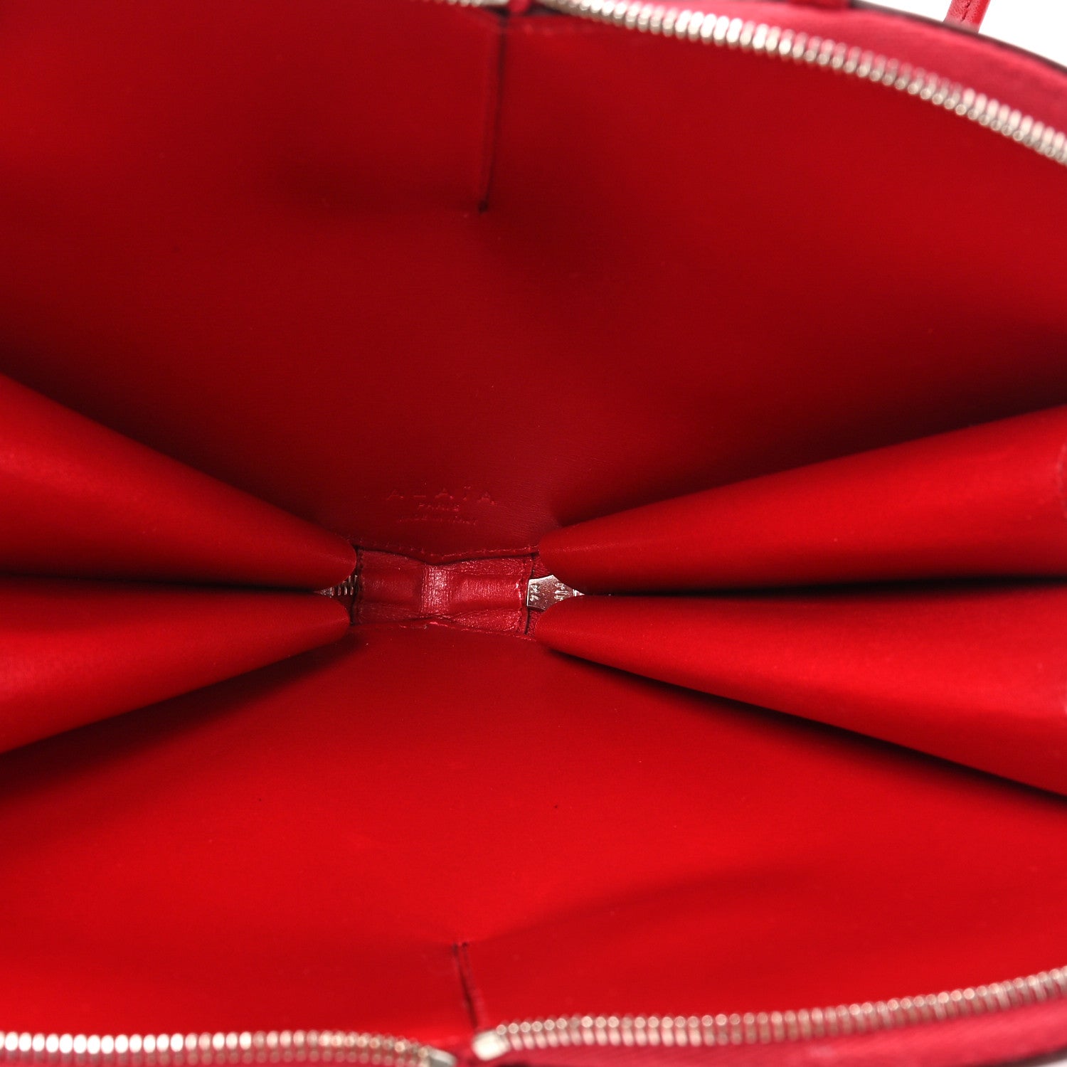 Alaia Lux Calfskin Le Coeur Bag Lacquer Red 5 of 8