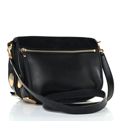 Chloe Suede Smooth Calfskin Medium Kurtis Shoulder Bag Black 2 of 4