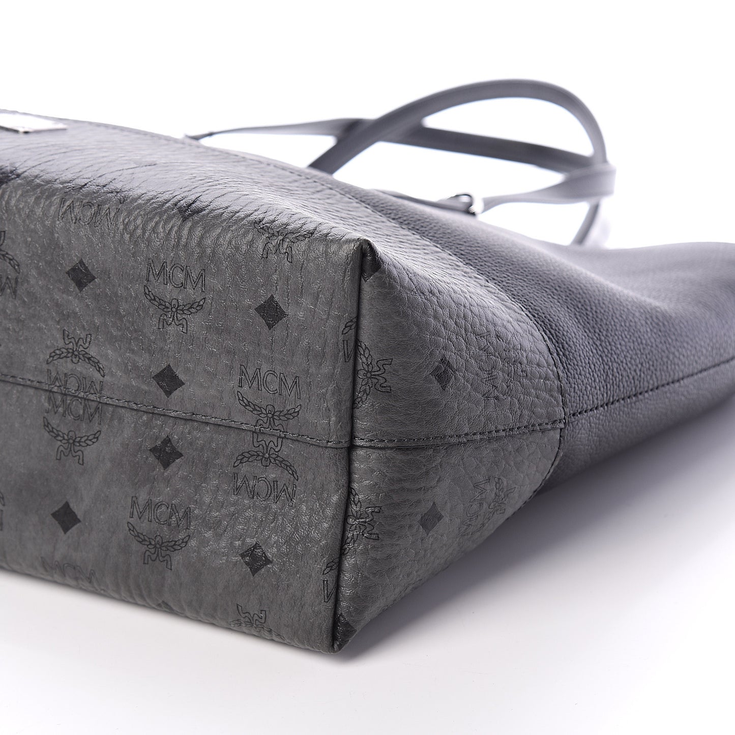 Calfskin Visetos Wilder Shopper Tote Black