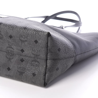 MCM Calfskin Visetos Wilder Shopper Tote Black 8 of 8