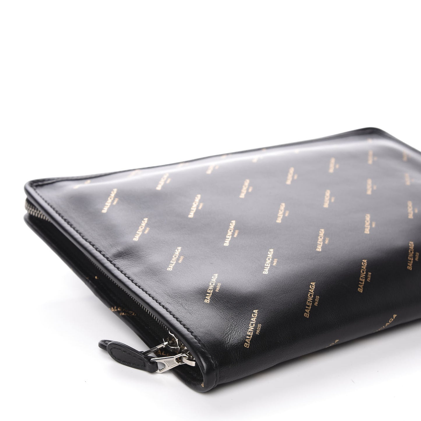 Agneau Allover Logo Pouch Black
