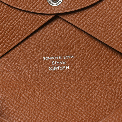 Hermes Epsom Calvi Card Case Gold 6 of 8