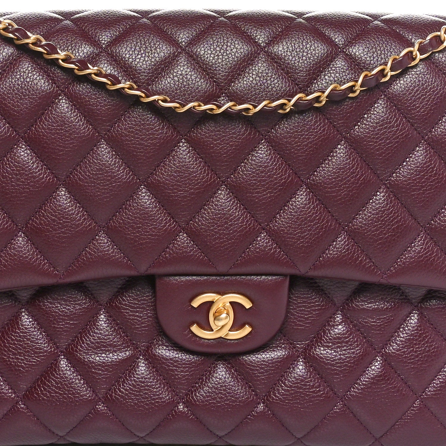 Chanel Caviar Quilted XXL Travel Flap Bag Burgundy 8 of 10