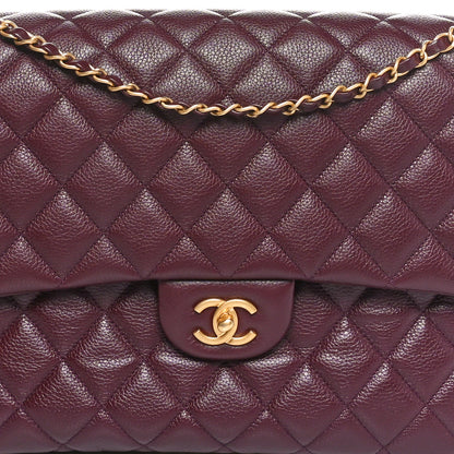 Chanel Caviar Quilted XXL Travel Flap Bag Burgundy 8 of 10