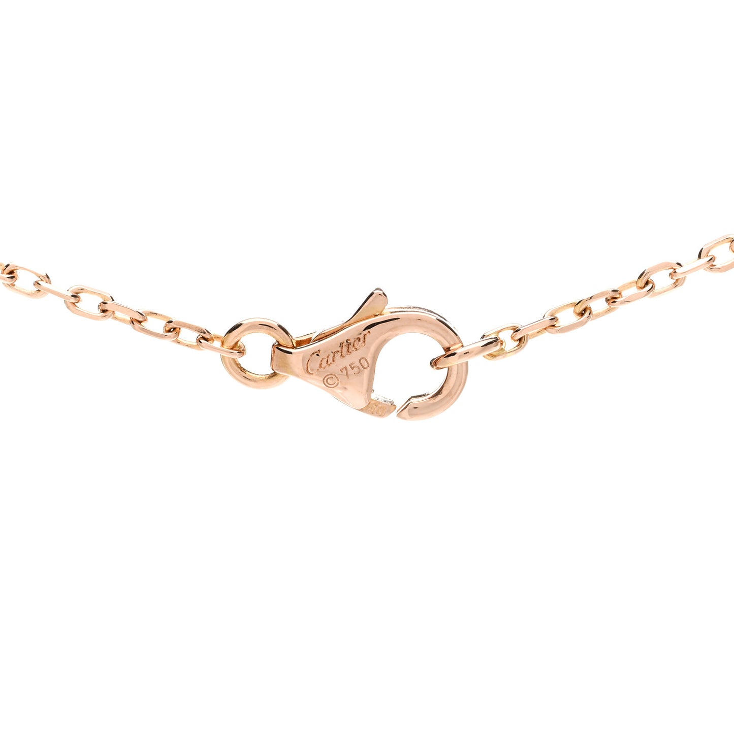 18K Pink Gold Pink Sapphire XS Hearts and Symbols Necklace
