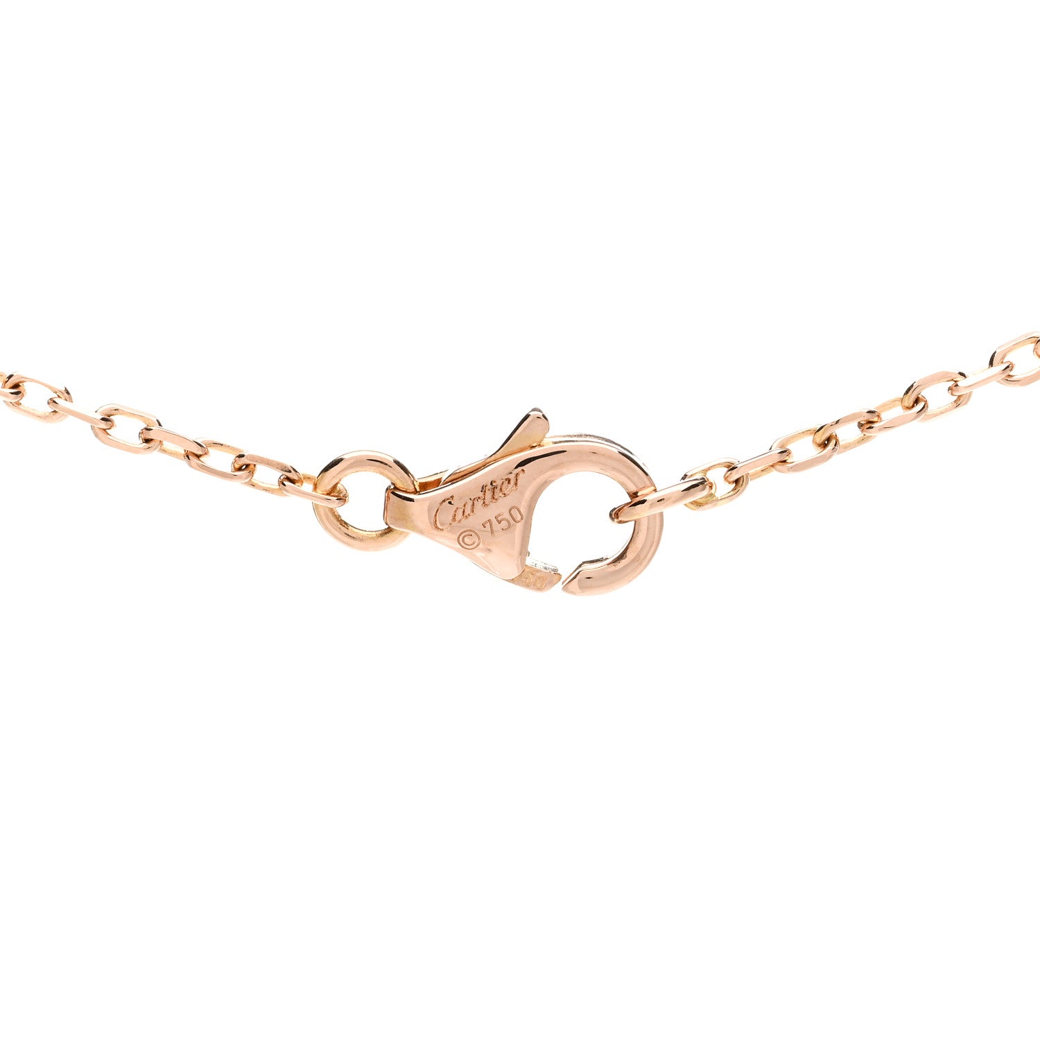 Cartier 18K Pink Gold Pink Sapphire XS Hearts and Symbols Necklace 3 of 4