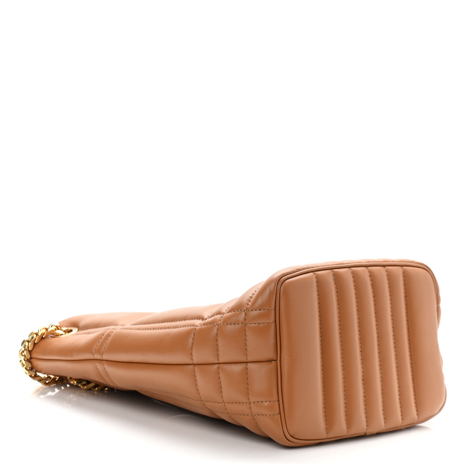 Burberry Lambskin Quilted Small Lola Bucket Bag Maple Brown 3 of 8
