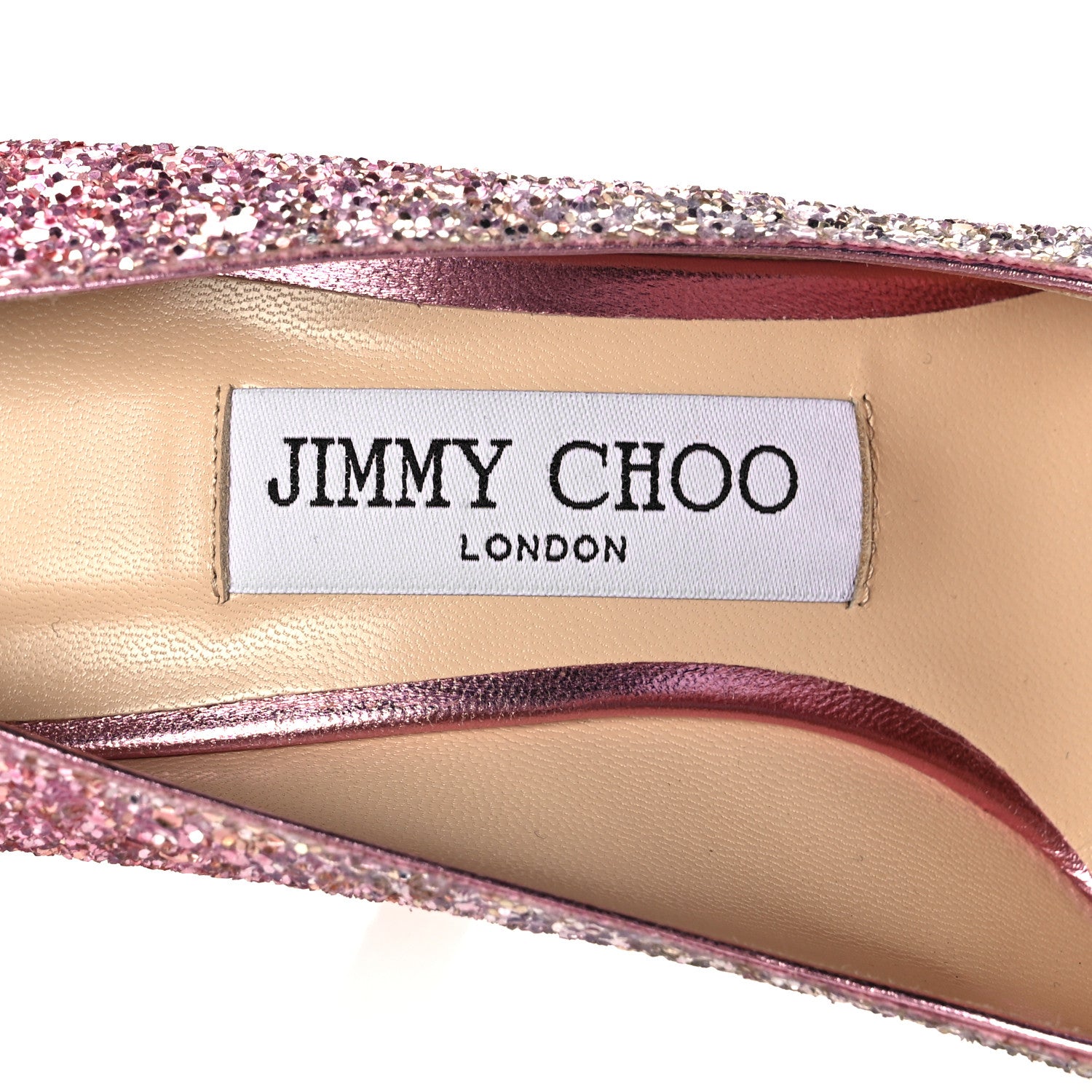 Jimmy Choo Coarse Glitter Degrade Romy 100 Pumps 35 Silver Pink 7 of 8