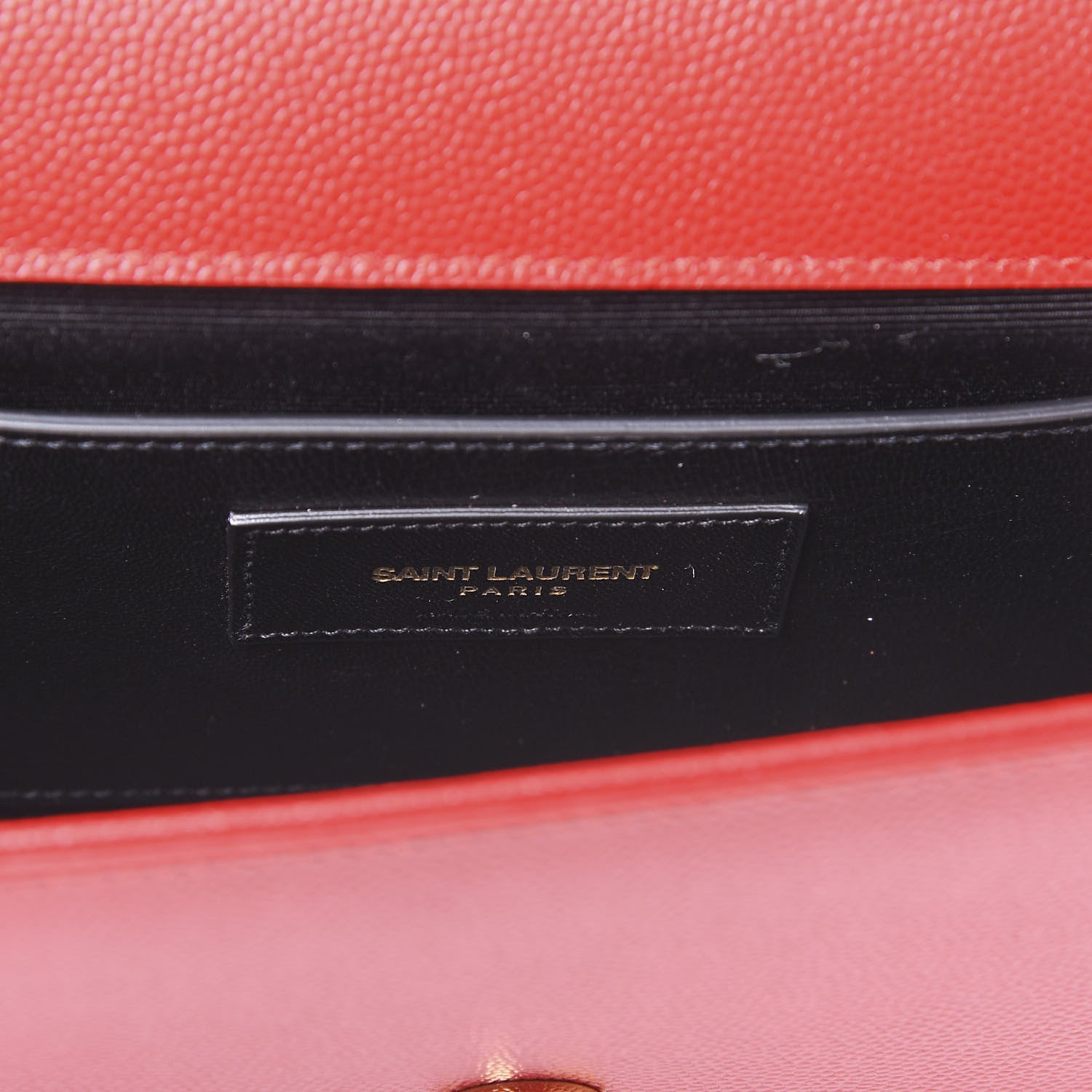 Saint Laurent Grain De Poudre Classic Monogram Cassandre Clutch New Red 7 of 11