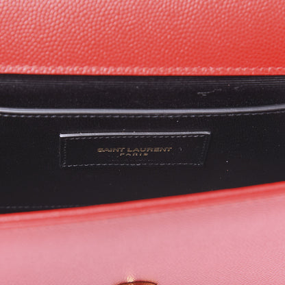 Saint Laurent Grain De Poudre Classic Monogram Cassandre Clutch New Red 7 of 11