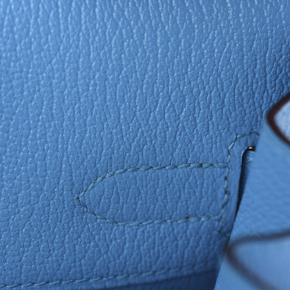 Hermes Chevre Mysore Horseshoe Birkin 30 Rose Shocking Celeste 18 of 34