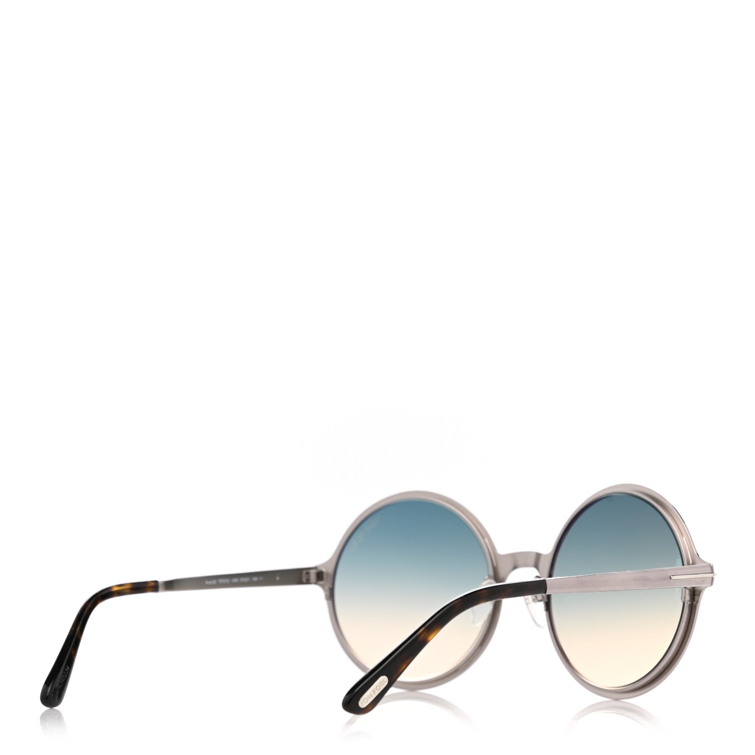Tom Ford Round Ava 02 Sunglasses TF572 Silver 4 of 9