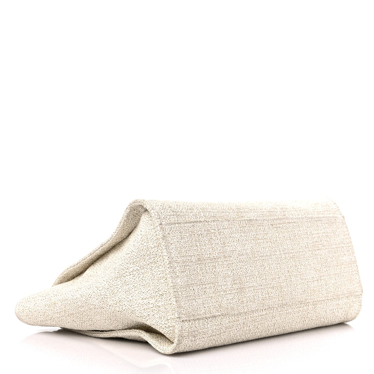 Mixed Fibers Calfskin Medium Deauville Tote Light Beige