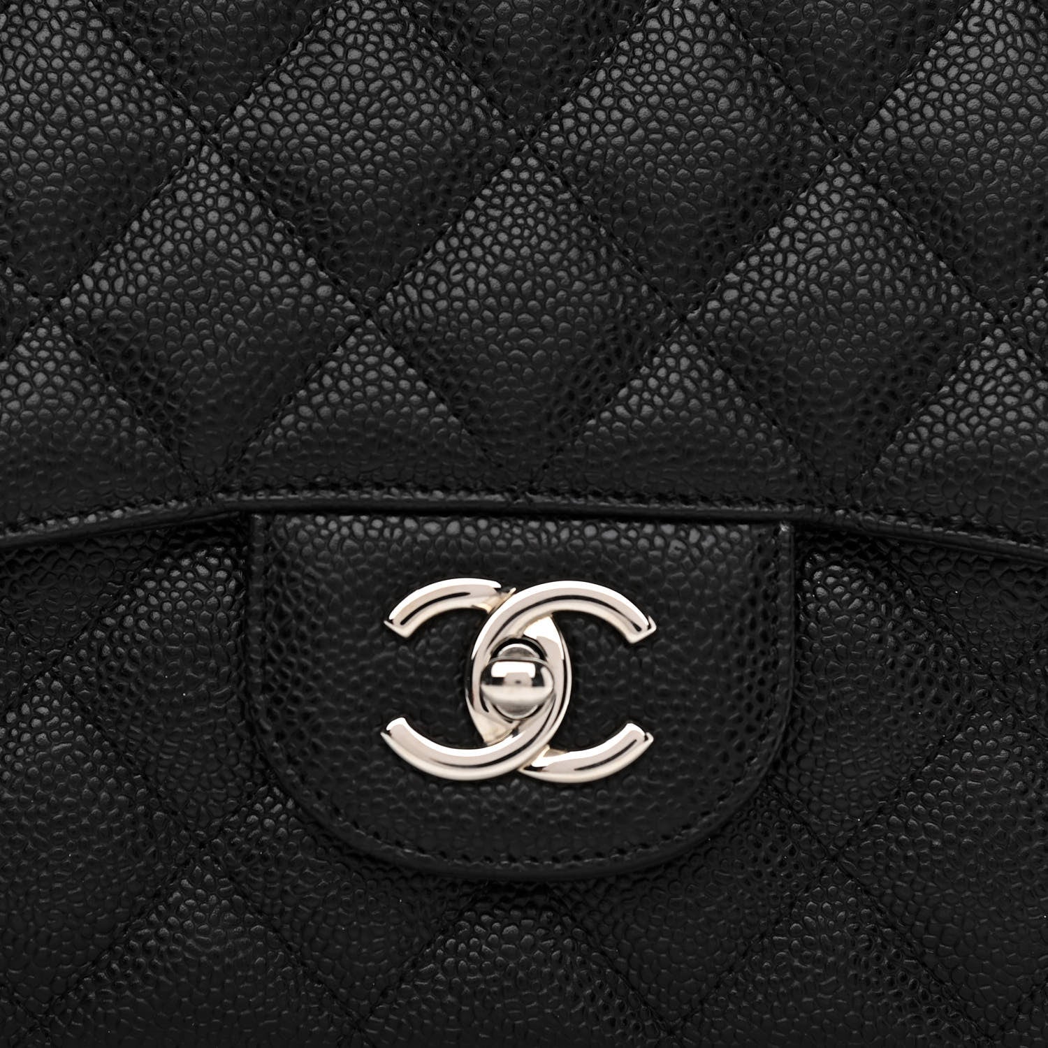 Chanel Caviar Quilted Jumbo Single Flap Black 10 of 11