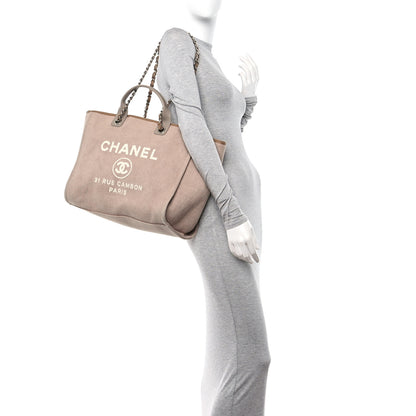 Chanel Canvas Medium Deauville Tote Ecru 2 of 14