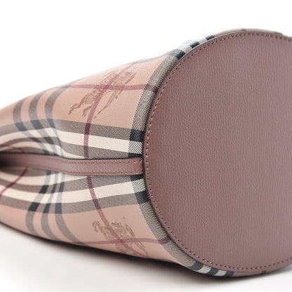 Burberry Haymarket Check Colours Small Lorne Bucket Crossbody Light Elderberry 7 of 9