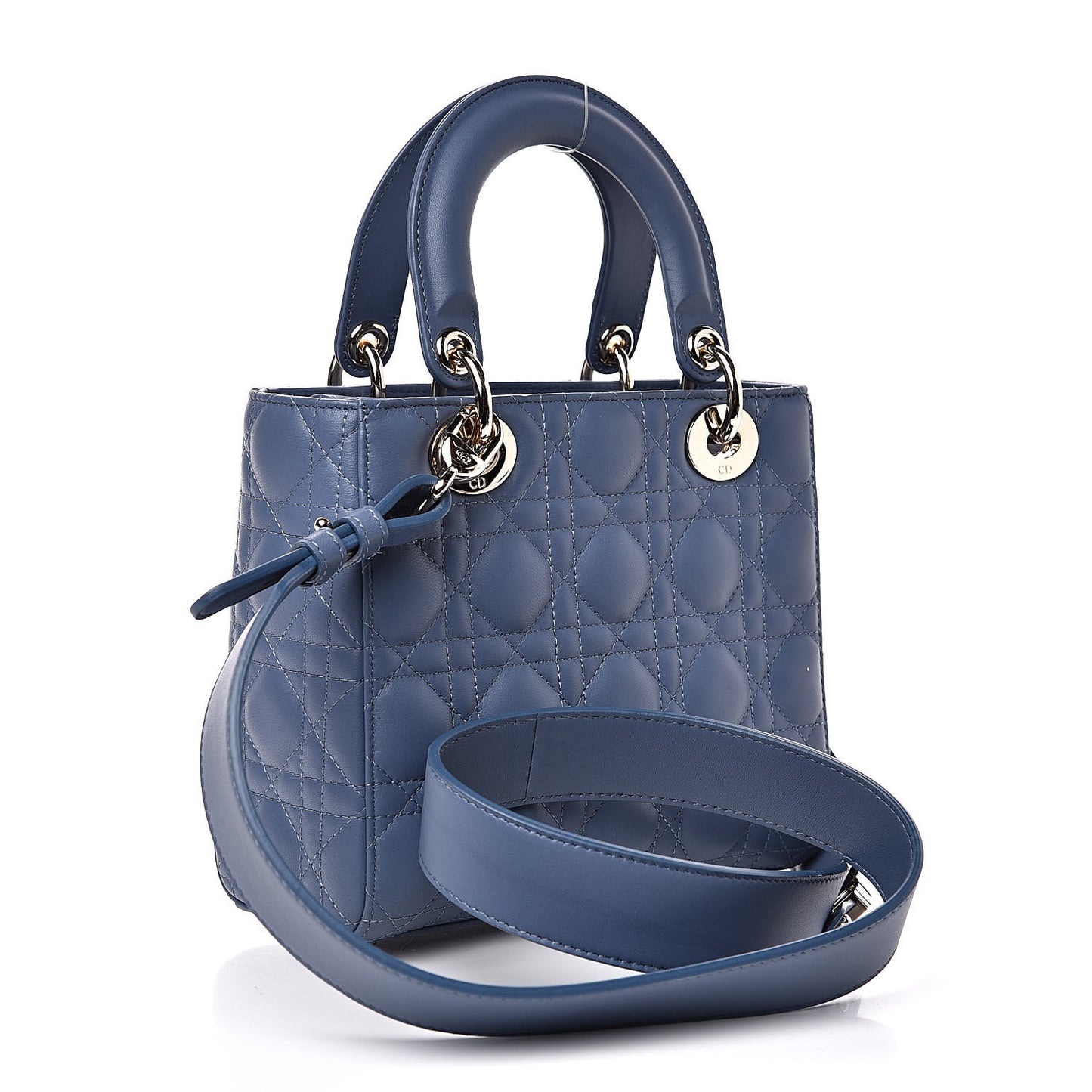 Lambskin Cannage Small My ABCDior Lady Dior Denim Blue
