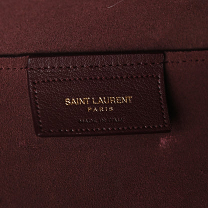 Saint Laurent Calfskin Large Shopping Tote Old Bordeaux 6 of 9