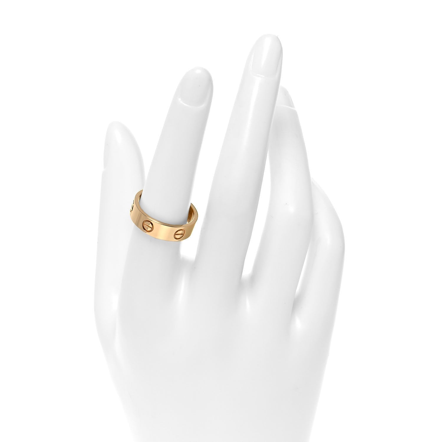 Cartier 18K Yellow Gold 5.5mm LOVE Ring 56 7.5 2 of 5