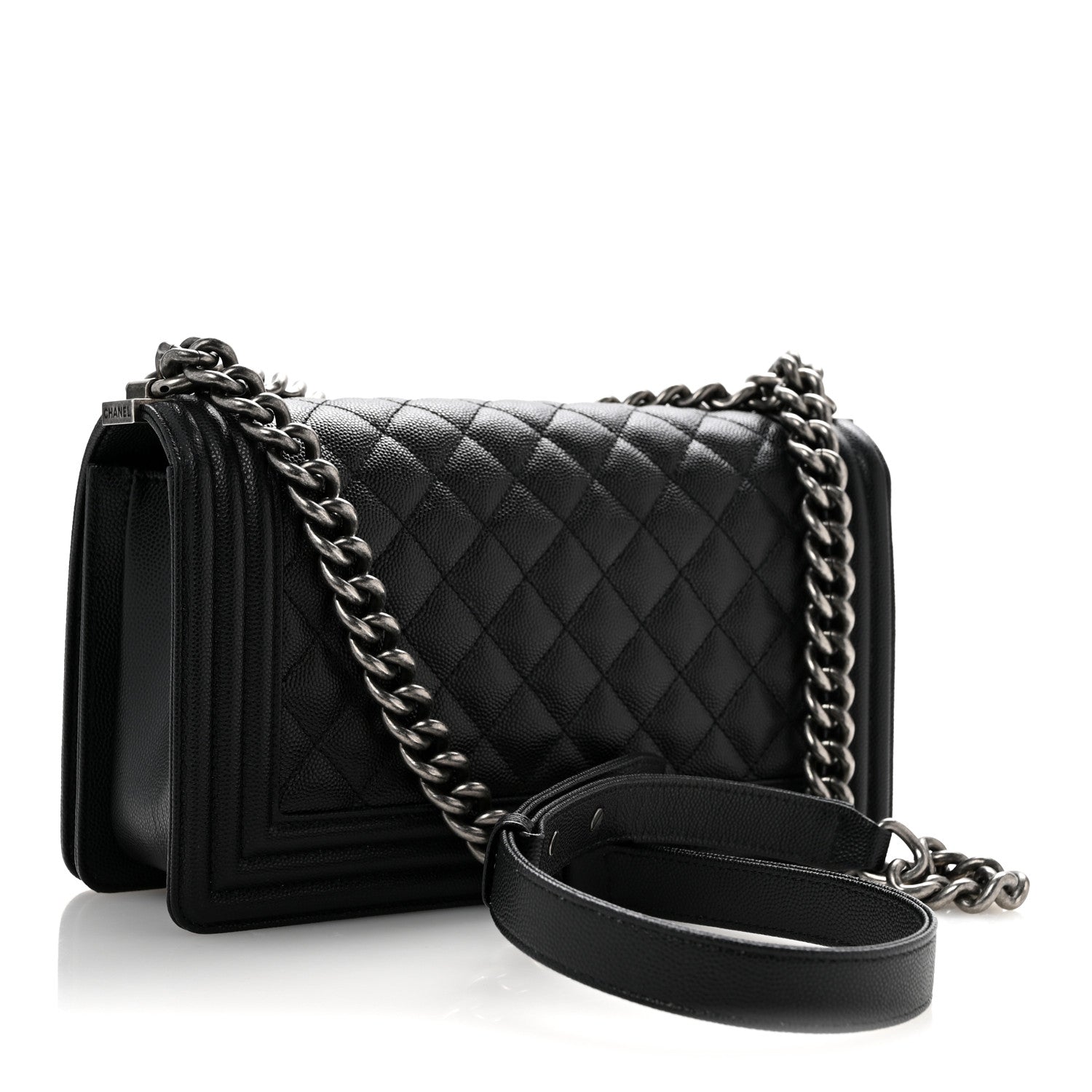 Chanel Caviar Quilted Medium Boy Flap Black 3 of 13
