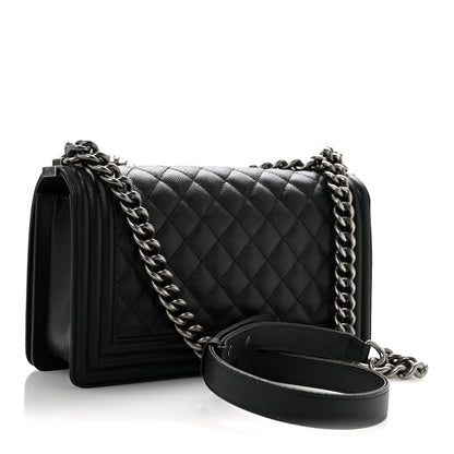 Chanel Caviar Quilted Medium Boy Flap Black 3 of 13